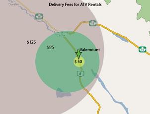 ATV delivery in valemount BC